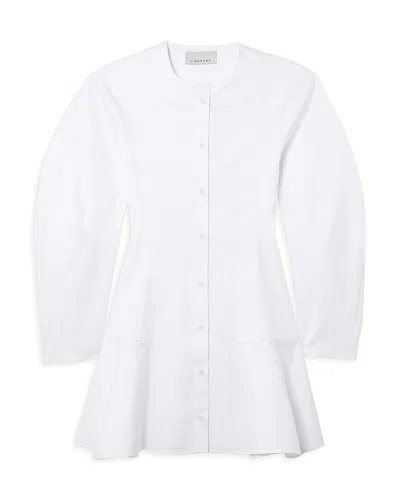 Liberowe Balloon Sleeve Dress In White