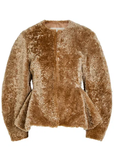 Liberowe Bear Shearling Jacket In Brown