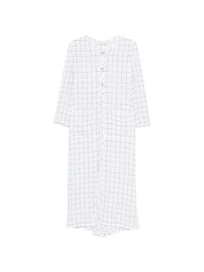 Liberowe Check-pattern Coat In Red