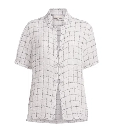 Liberowe Cotton-blend Tweed Hetty Shirt In White