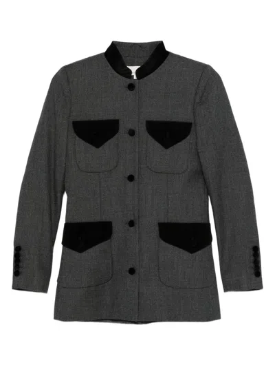 Liberowe Single-breasted Blazer In Gray