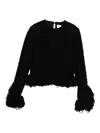 Liberowe Lila Fringed Blouse In Black