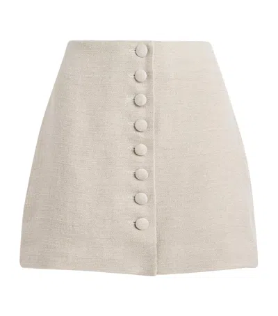 Liberowe Linen Mini Skirt In Neutral