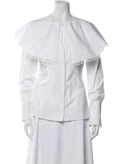 Pre-owned Liberowe Long Sleeve Blouse In White