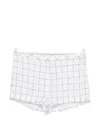 Liberowe Madeline Check-pattern Shorts In White