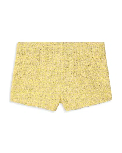 Liberowe Madeline Tweed Shorts In Yellow