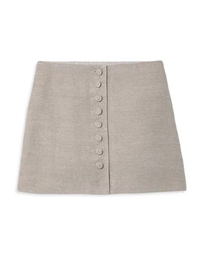 Liberowe Maha Linen Mini Skirt In Neutral