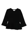 Liberowe Peplum Cardigan In Black