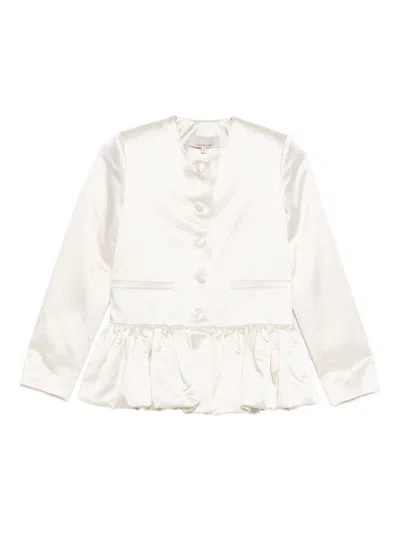 Liberowe Peplum Fitted Jacket In Neutral