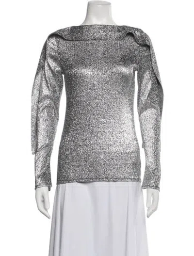 Pre-owned Liberowe Printed Off-the-shoulder Top W/ Tags In White
