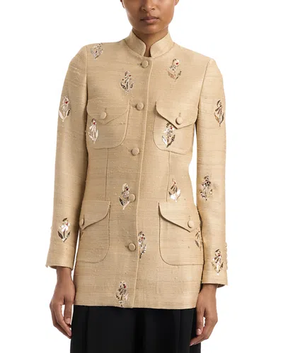 Liberowe Raja Embroidered Jacket In Neutral