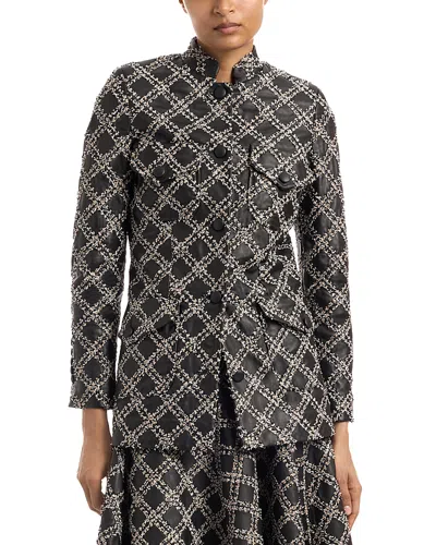 Liberowe Raja Embroidered Leather Jacket In Black