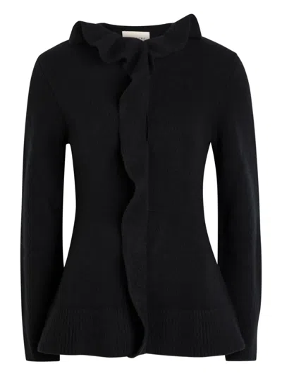 LIBEROWE RUFFLED WOOL CARDIGAN