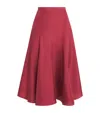 Liberowe Silk Dorothy Midi Skirt In Burgundy