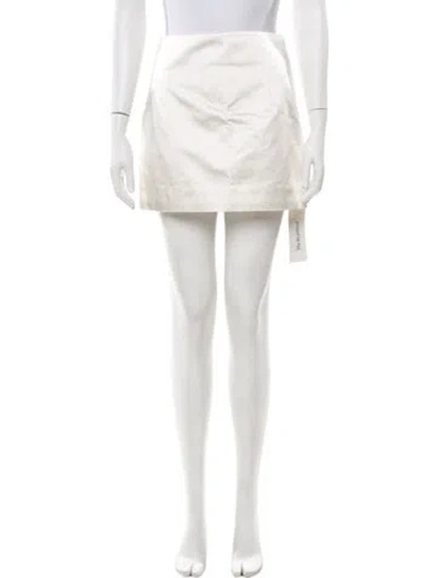 Pre-owned Liberowe Silk Mini Skirt W/ Tags In White