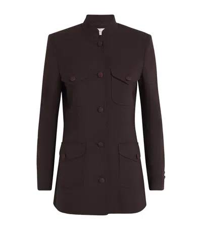 Liberowe Tailored Raja Jacket In Burgundy