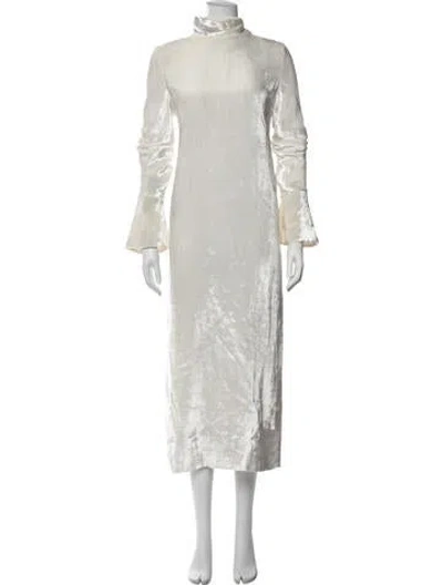 Pre-owned Liberowe Turtleneck Long Dress In Neutrals