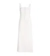 Liberowe Joan Checked Cotton-blend Tweed Midi Dress In White