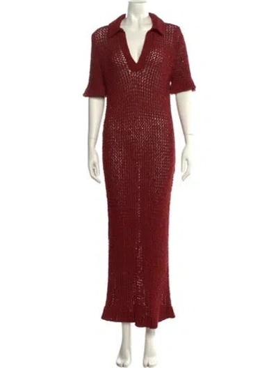 Pre-owned Liberowe V-neck Sweater In Red