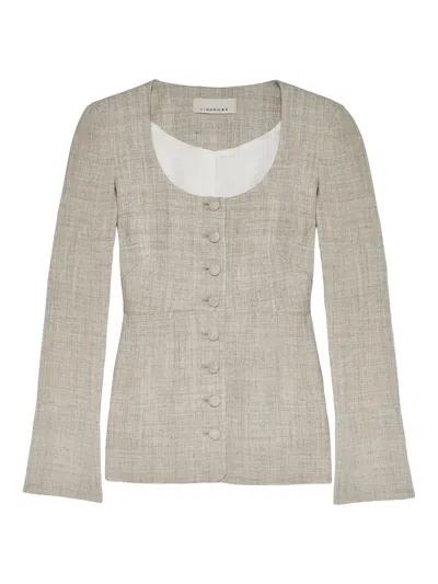 Liberowe Women's Amber Tweed Top In Gray