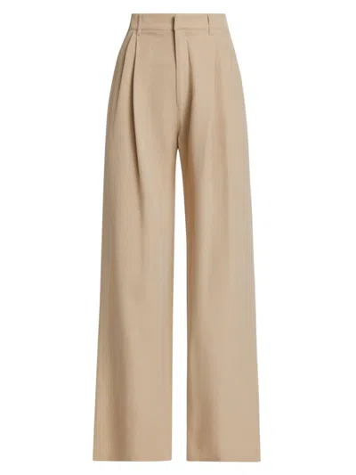 Liberowe Women's Annie Pleated Wide-leg Trousers In Neutral