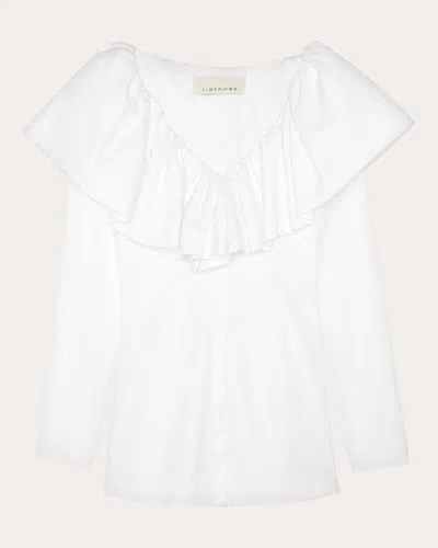 Liberowe Oversized Cotton-poplin Shirt In White