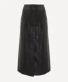 Liberowe Women's Maha Leather Midi Skirt In Black