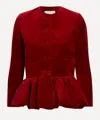 Liberowe + Net Sustain Velvet Peplum Jacket