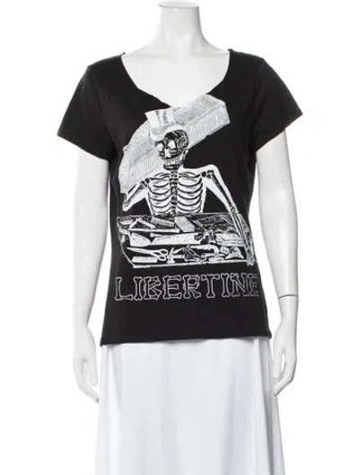 Pre-owned Libertine 2010's Graphic Print T-shirt In Black