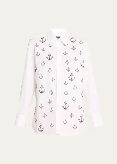 Libertine Ahoy Matey Crystal New Classic Shirt In Wht