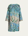 Libertine Anslem Jackie Metallic Opera Coat In Grnbl
