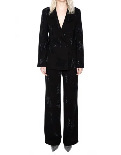 Libertine Baroque Garden Mixed Double Breasted Jacket In Multi In Black