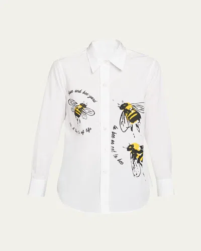Libertine Bee Lieve New Classic Button-down Shirt In White