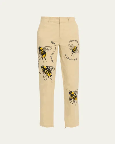 Libertine Bee Lieve Straight-leg Chino Pants In Brown