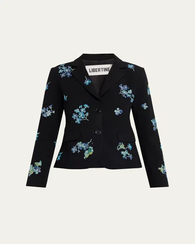 Libertine Bluebell Lane Single-breasted Classic Jacket In Black