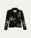 Libertine Buried Treasure Embellished Single-breasted Short Blazer In Black