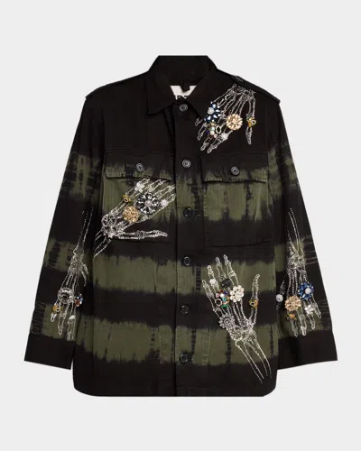 Libertine Buried Treasure Tie-dye Utility Jacket In Multi