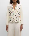 Libertine Button Town Embellished Single-breasted Short Jacket In Ivo