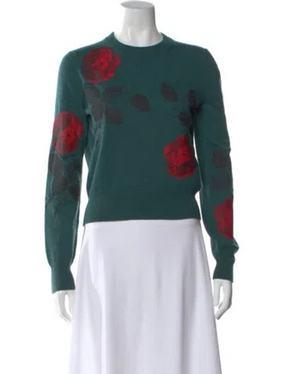 Pre-owned Libertine Cashmere Floral Print Sweater In Green