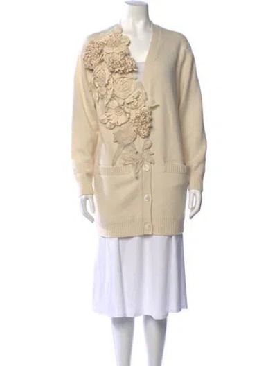Pre-owned Libertine Cashmere Floral Print Sweater In Neutrals