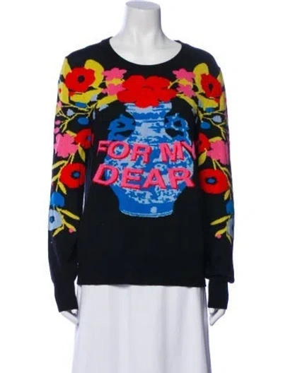 Pre-owned Libertine Cashmere Floral Print Sweatshirt In Blue