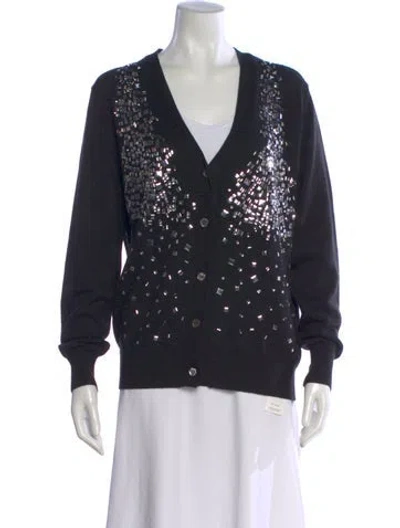 Pre-owned Libertine Cashmere Graphic Print Sweater In Black