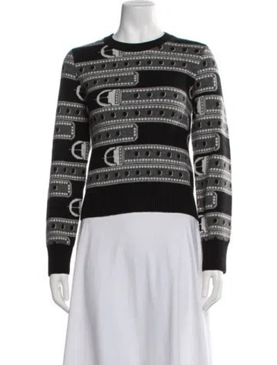 Pre-owned Libertine Cashmere Graphic Print Sweater In Black