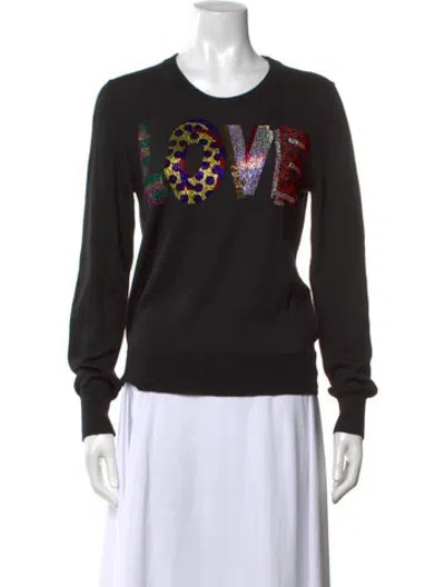 Pre-owned Libertine Cashmere Graphic Print Sweater In Black