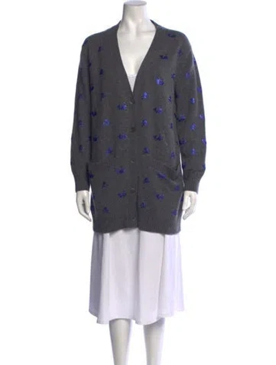 Pre-owned Libertine Cashmere Graphic Print Sweater In Grey