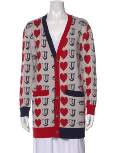 Pre-owned Libertine Cashmere Graphic Print Sweater In Neutral