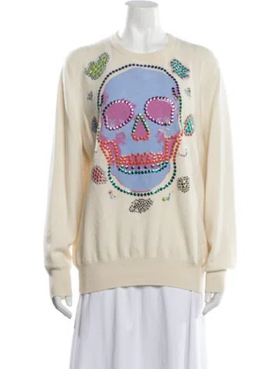 Pre-owned Libertine Cashmere Graphic Print Sweater In Neutrals