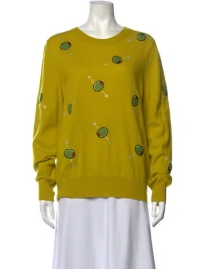 Pre-owned Libertine Cashmere Graphic Print Sweater W/ Tags In Yellow