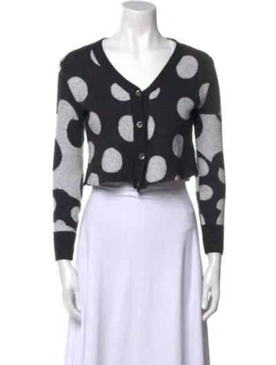 Pre-owned Libertine Cashmere Polka Dot Print Sweater In Black