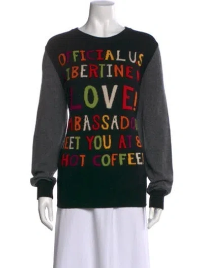 Pre-owned Libertine Cashmere Printed Sweater In Black